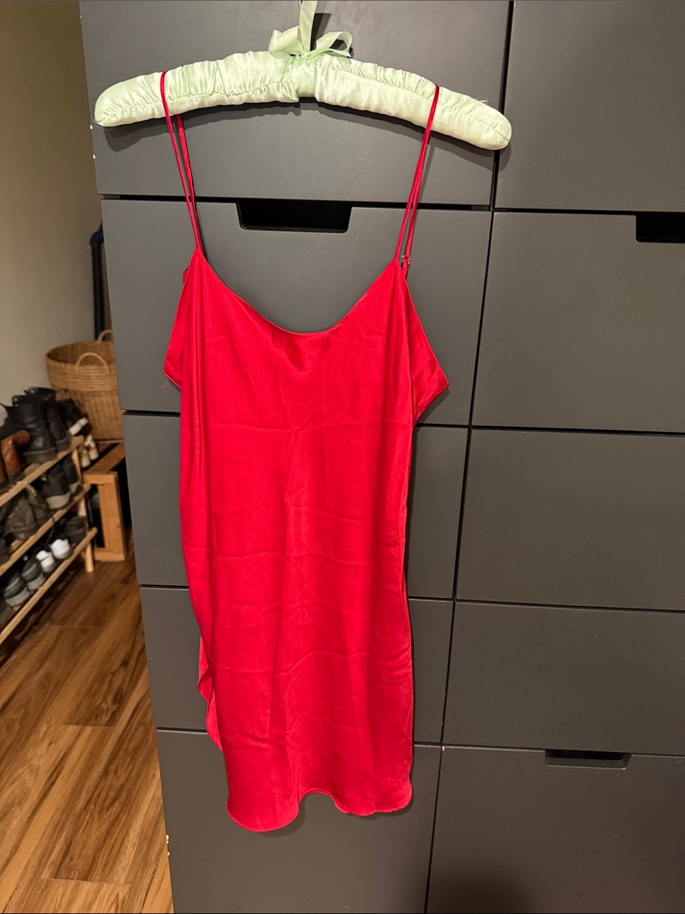 Victoria's Secret Red Silk Slip